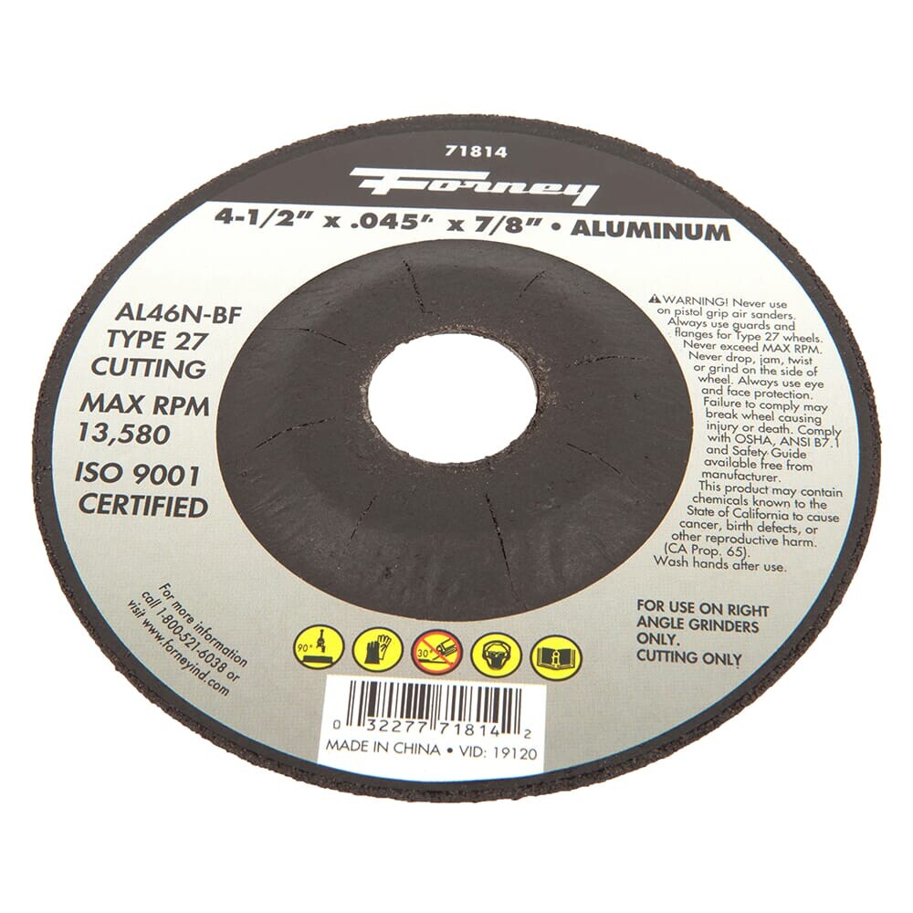 71814 Cut-Off Wheel, Aluminum, Typ